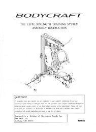 elite body trainer 7007 manual