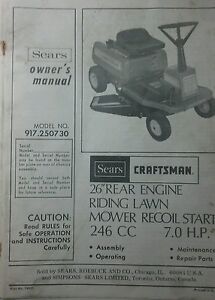 craftsman lawn mower lt2000 owners manual