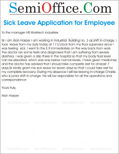 Application of two days sick leave