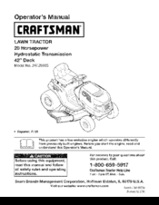 craftsman lawn mower lt2000 owners manual