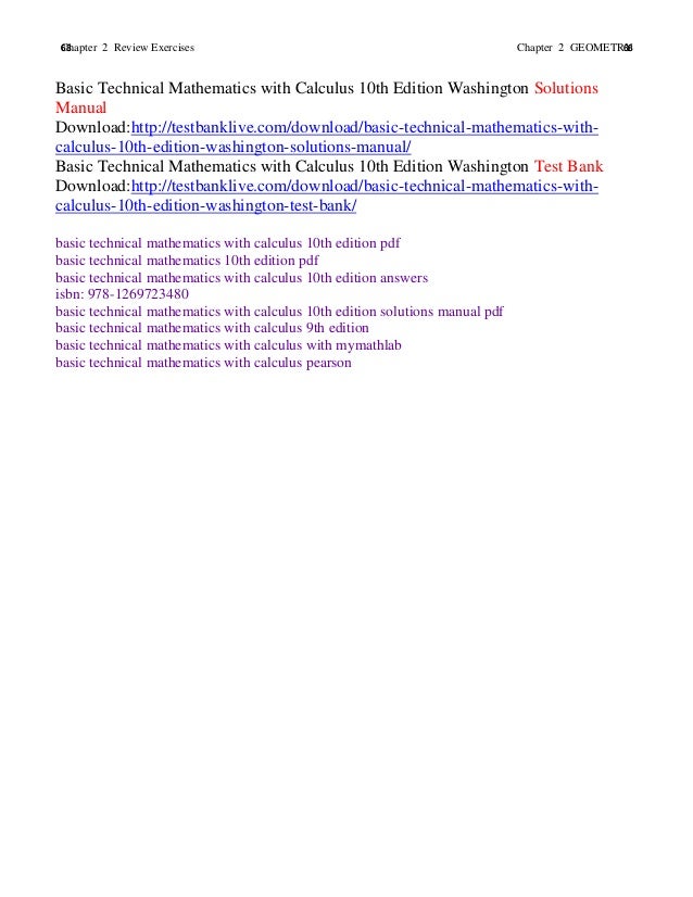 Basic technical mathematics washington pdf
