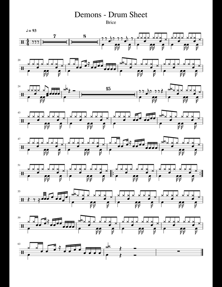 Free drum sheet music pdf