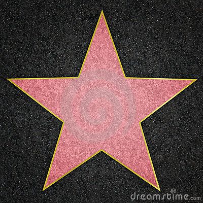 Hollywood walk of fame star template document