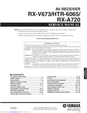 Yamaha htr 6030 service manual